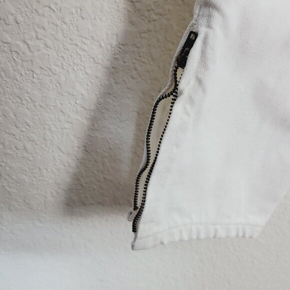 Vintage Forenza White Jeans Sz 12 100% Cotton Made In USA Zippered Ankles 1980s - Picture 14 of 14